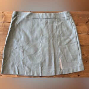 ee:some Sage Faux Leather Mini Skirt –Small